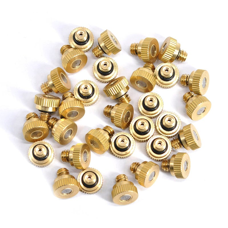 Aootech 32 Pack- Brass Misting Nozzles For Outdoor Cooling System, 0.012â€ Orifice (0.3 mm) 10/24 UNC - Image 3
